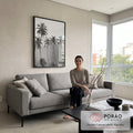 Quadro Decorativo Silhuetas Tropicais: Impacto Visual Único em sala de estar moderna - quadros decorativos para sala
