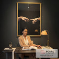 Quadro Decorativo Criação de Adão - Toque Divino Vibrante em escritorio moderno - quadros decorativos para sala