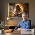 Quadro Decorativo Jesus Cristo - Arte Inspiradora para Seu Ambiente em escritorio moderno - quadros decorativos para sala