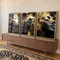 Quadro Decorativo A Beleza das Mulheres  Arte Inspiradora em ambiente decorado - quadros decorativos para sala