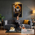 Quadro Decorativo Zeus: Arte Majestosa em Tecido Canvas em sala de estar moderna - quadros decorativos para sala