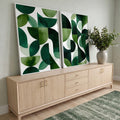 Quadro Decorativo Geometria Verde em ambiente decorado - quadros decorativos para sala