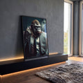 Quadro Decorativo Macaco Executivo - Arte Exclusiva para Pintar seu Espaço com Estilo em ambiente decorado - quadros decorativos para sala