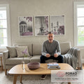 Quadro Decorativo Primavera em Paris: Encante-se! em sala de estar moderna - quadros decorativos para sala