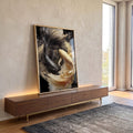 Quadro Decorativo Peixes Elegantes em Dança em ambiente decorado - quadros decorativos para sala