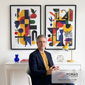 Quadro Decorativo Abstrato Irregular Arte que Inspira em escritorio moderno - quadros decorativos para sala