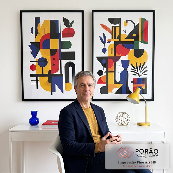 Quadro Decorativo Abstrato Irregular Arte que Inspira em escritorio moderno - quadros decorativos para sala