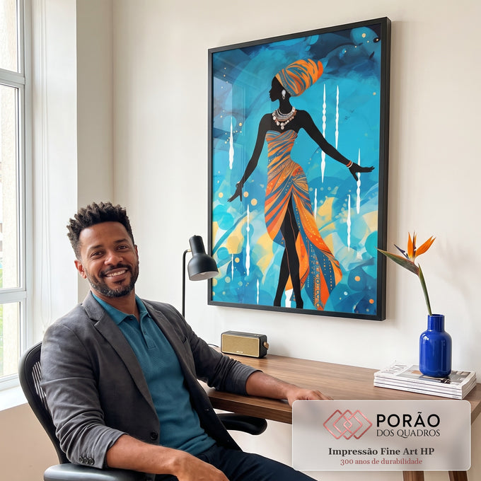 Quadro Decorativo Consciência Negra 05 - Estilo e Sofisticação para Sua Casa em escritorio moderno - quadros decorativos para sala
