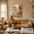 Quadro Decorativo de Mitologia Egípcia - Arte Exclusiva para sua Casa em sala de estar moderna - quadros decorativos para sala