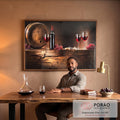 Quadro Decorativo: Essência de Vinho e Frutas, Charme Puro em escritorio moderno - quadros decorativos para sala