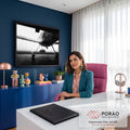 Quadro Decorativo Grande Avião e Carro para Sala Preto | quadros decorativos | avião camuflado e carro esportivo clássico em pátio com neblina em preto e branco | em ambiente 2 | Porao dos Quadros