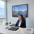 Quadro Decorativo Grande Falésias e Gaivotas para Sala Azul | quadros decorativos | falésias claras à beira-mar com gaivotas voando sob céu azul ensolarado | em ambiente 2 | Porao dos Quadros