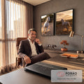 Quadro Decorativo Kit 2 Telas Cavalo Galopando para Sala | quadros decorativos para sala | cavalo branco correndo e trotando em cercado de areia sob luz dourada do entardecer | em Quadros para Sala | Porao dos Quadros