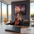 Quadro Decorativo Grande Veleiro Barco para Sala Laranja | quadros decorativos | veleiro de madeira navegando ao pôr do sol com céu em tons de laranja e roxo | em ambiente 2 | Porao dos Quadros