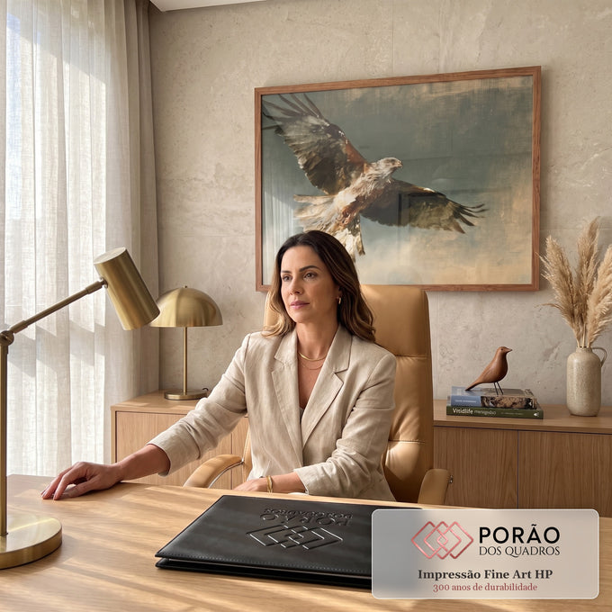 Quadro Decorativo Ave de Rapina em Voo com Asas Abertas | quadros decorativos | ave de rapina em voo com asas abertas, peito branco e manchas marrom-avermelhadas | em Quadros para Escritorio | Porao dos Quadros