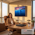 Iceberg com a palavra sucesso e frases submersas no mar azul sob pôr do sol, quadro decorativo