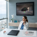Porsche GT3 preto de faróis verdes em garagem de concreto com pantera negra caminhando, quadro decorativo