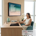 Quadro Decorativo Grande Vista Aérea de Praia Mar para Sala | quadros decorativos para sala | vista aérea de mar turquesa encontrando areia clara com espuma branca de onda | em Quadros para Sala | Porao dos Quadros