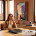Quadro Decorativo Grande Canoa no Desfiladeiro para Sala | quadros decorativos | homem em canoe remando por rio num desfiladeiro de rochas laranja ao pôr do sol | em ambiente 2 | Porao dos Quadros