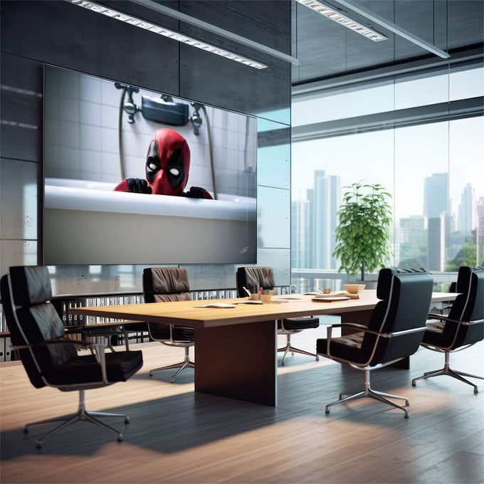 Quadro Decorativo Deadpool - Arte Criativa para Banheiro - quadros decorativos para sala 1 Tela, 1 Tela Horizontal - em quarto contemporaneo