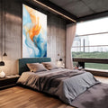 Quadro Decorativo Abstrato Primavera - Estilo e Sofisticação para sua Casa - quadros decorativos 1 Tela Vertical, 3 Telas - em sala moderna