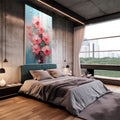 Quadro Decorativo Abstrato Primavera Doce 1 - Elegância e Modernidade para Sua Decoração - quadros decorativos para sala 1 Tela Vertical, 3 Telas - em quarto contemporaneo