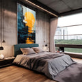 Quadro Decorativo Noite Artística - Elegância e Sofisticação para Seu Lar - quadros decorativos para sala 1 Tela Vertical, 3 Telas - em living room premium