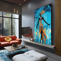 Quadro Decorativo Consciência Negra 05 - Estilo e Sofisticação para Sua Casa - quadros decorativos para sala 1 Tela Vertical, 3 Telas - em ambiente decorado