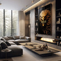 Quadro Decorativo Águia Foco - Elegância e Durabilidade para Sua Casa - quadros decorativos 1 Tela Vertical, 3 Telas - em sala moderna