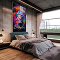 Quadro Decorativo Leão Disciplina - quadros decorativos 1 Tela Vertical, 3 Telas - em escritorio elegante