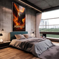 Quadro Decorativo Águia Nobreza - Arte Premium para Sua Decoração - quadros decorativos para sala 1 Tela Vertical, 3 Telas - em quarto contemporaneo