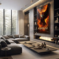 Quadro Decorativo Águia Nobreza - Arte Premium para Sua Decoração - quadros decorativos para sala 1 Tela Vertical, 3 Telas - em living room premium