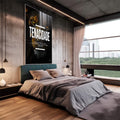 Quadro Decorativo Motivacional Tenacidade - Inspire Seus Dias com Arte - quadros decorativos 1 Tela Vertical, 3 Telas - em escritorio elegante