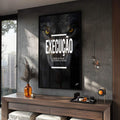 Quadro Decorativo Motivacional \'Execução\' - Estilo Moderno para Sua Casa - quadros decorativos para sala 1 Tela Vertical, 3 Telas - em ambiente decorado