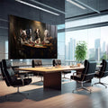 Quadro Decorativo Cachorros Jogando Poker  Arte Divertida e Elegante para Sua Decoração - quadros decorativos para sala 1 Tela, 1 Tela Horizontal - em quarto contemporaneo