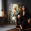 Quadro Decorativo Nossa Senhora de Fátima - quadros decorativos para sala 1 Tela Vertical, 3 Telas - em quarto contemporaneo