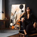 Quadro Decorativo Boho 01 - Sofisticação e Estilo para Sua Decoração - quadros decorativos para sala 1 Tela Vertical, 3 Telas - em quarto contemporaneo