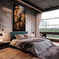 Quadro Decorativo Família de Leão com 3 Filhotes - quadros decorativos para sala 1 Tela Vertical, 3 Telas - em quarto contemporaneo