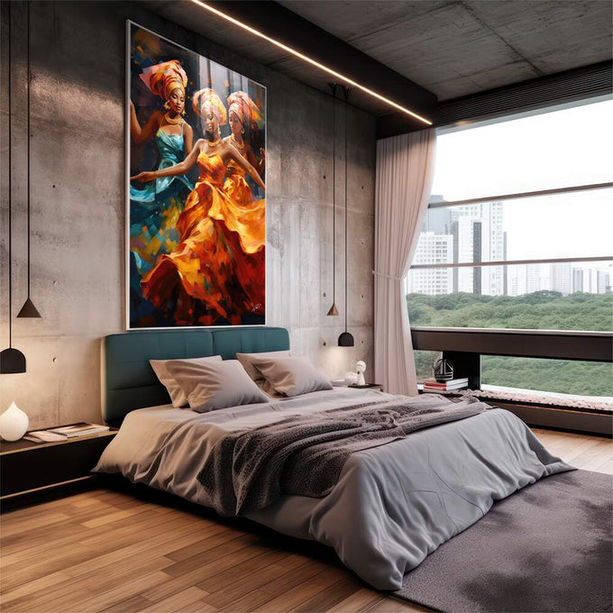 Quadro Decorativo Consciência Negra 07 - Estilo e Sofisticação para sua Decoração - quadros decorativos para sala 1 Tela Vertical, 3 Telas - em quarto contemporaneo