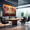 Quadro Decorativo Santa Ceia - Arte e Sofisticação para o Seu Lar - quadros decorativos para sala 1 Tela, 1 Tela Horizontal - em quarto contemporaneo