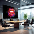 Quadro Decorativo Mouth Art - Elegância e Modernidade para Sua Parede - quadros decorativos para sala 1 Tela, 1 Tela Horizontal - em living room premium