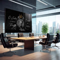 Quadro Decorativo Leão - O Senhor é Meu Pastor em Canvas Premium - quadros decorativos para sala 1 Tela, 1 Tela Horizontal - em quarto contemporaneo