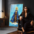 Quadro Decorativo Nossa Senhora da Aparecida - quadros decorativos para sala 1 Tela Vertical, 3 Telas - em quarto contemporaneo