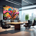 Quadro Decorativo Contemporâneo \'Criação de Adão Urban\' - Arte para Sua Decoração Sofisticada - quadros decorativos para sala 1 Tela, 1 Tela Horizontal - em living room premium