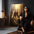 Quadro Decorativo Jesus Abençoando - Obra de Arte para Transformar Seu Espaço com Serenidade - quadros decorativos para sala 1 Tela Vertical, 3 Telas - em quarto contemporaneo
