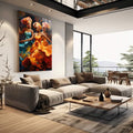 Quadro Decorativo Consciência Negra 07 - Estilo e Sofisticação para sua Decoração - quadros decorativos 1 Tela Vertical, 3 Telas - em escritorio elegante