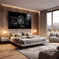 Quadro Decorativo Leão - O Senhor é Meu Pastor em Canvas Premium - quadros decorativos 1 Tela, 1 Tela Horizontal - em escritorio elegante