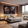 Quadro Decorativo Leão de Judá Rugindo - quadros decorativos 1 Tela, 1 Tela Horizontal - em escritorio elegante