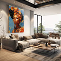 Quadro Decorativo Consciência Negra 01 - Arte Vibrante em Canvas Premium - quadros decorativos 1 Tela Vertical, 3 Telas - em escritorio elegante