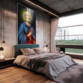 Quadro Decorativo São Pedro - quadros decorativos 1 Tela Vertical, 3 Telas - em escritorio elegante